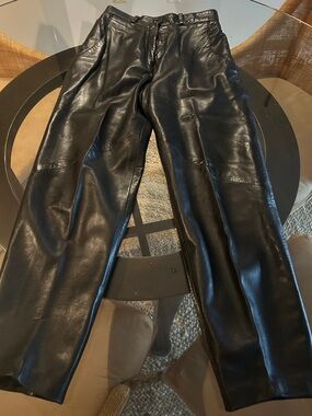 Vintage Fine genuine leather pants. Size 4.